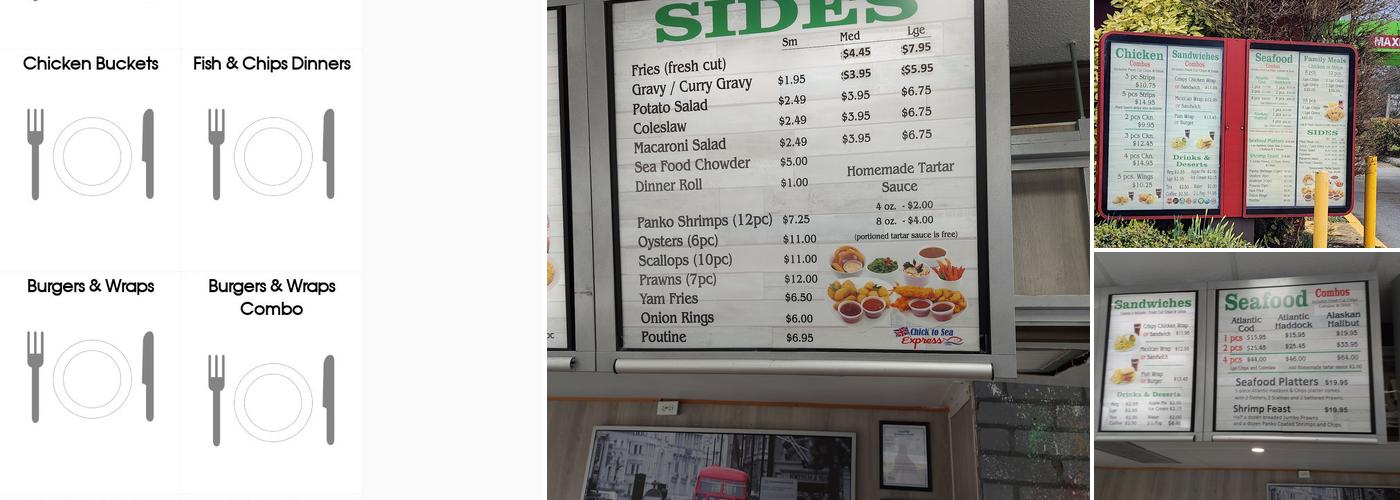 Chick To Sea Express Menu