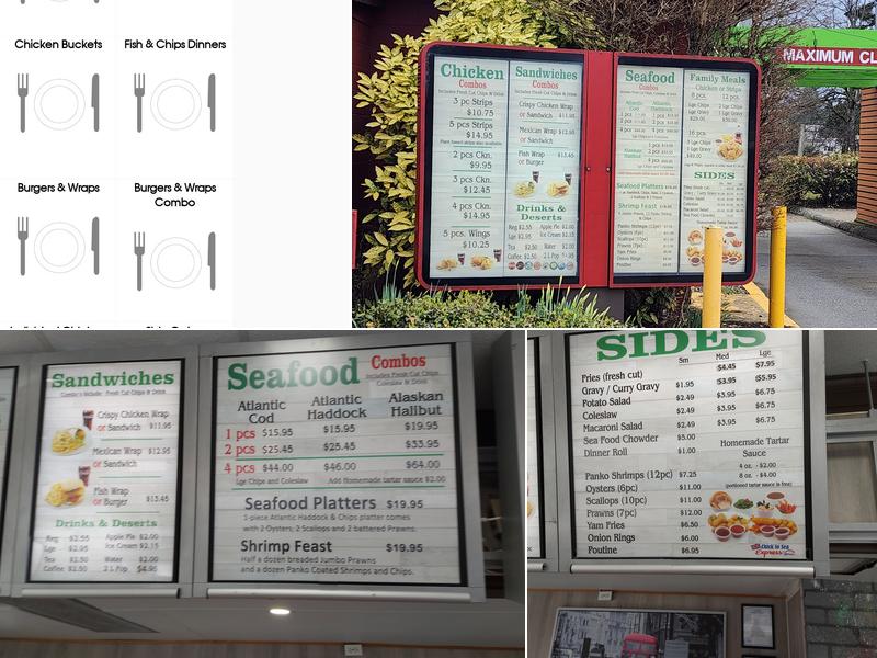 Chick To Sea Express Menu