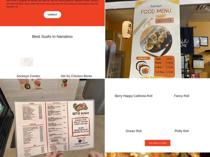 Seto Sushi Menu