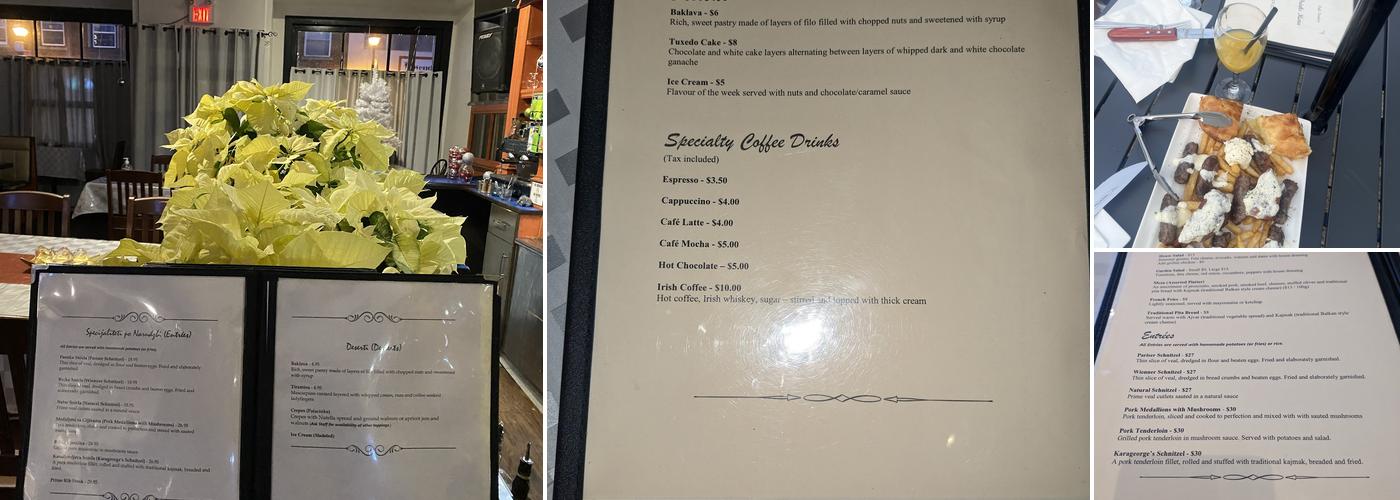 Cafe Nautica Menu