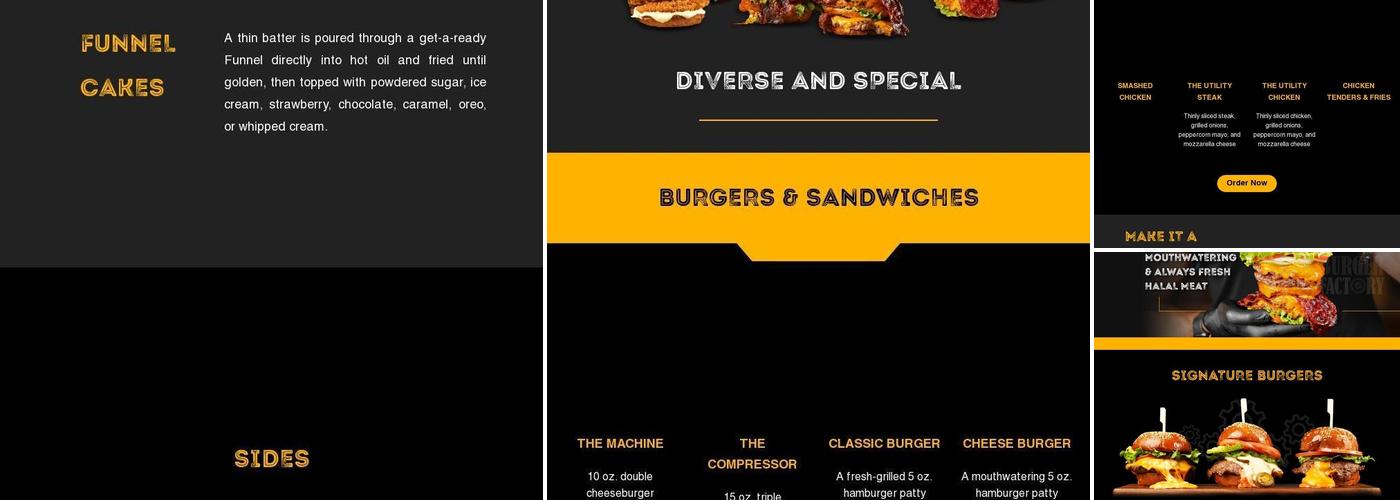Burger Factory Menu