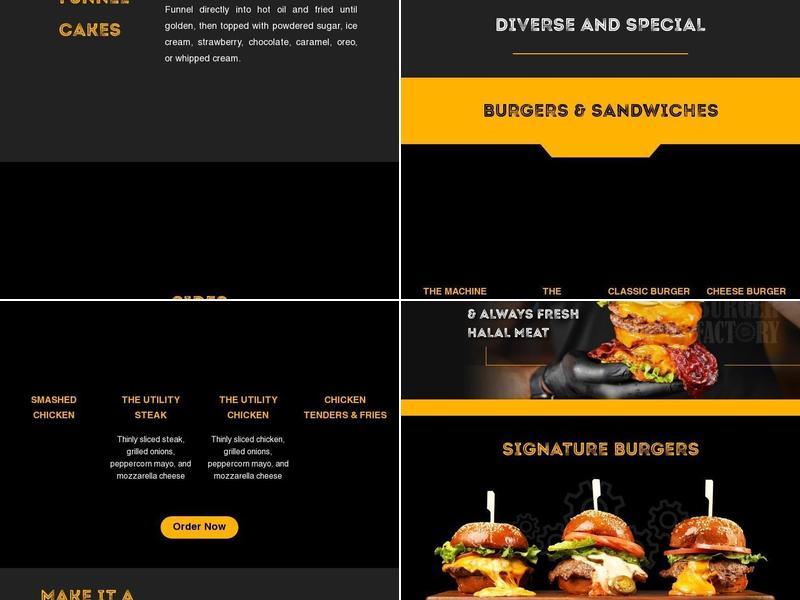 Burger Factory Menu
