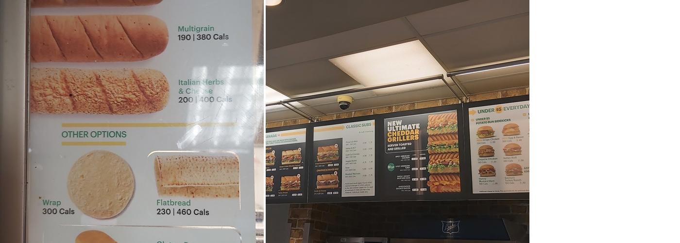 Subway Menu