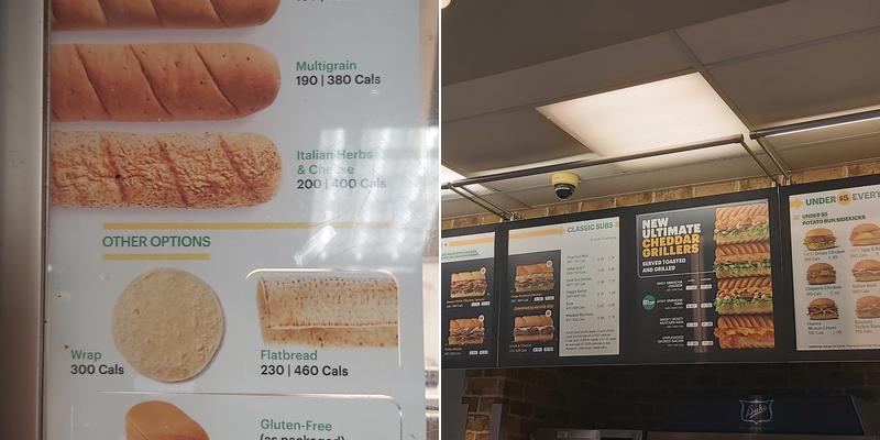 Subway Menu