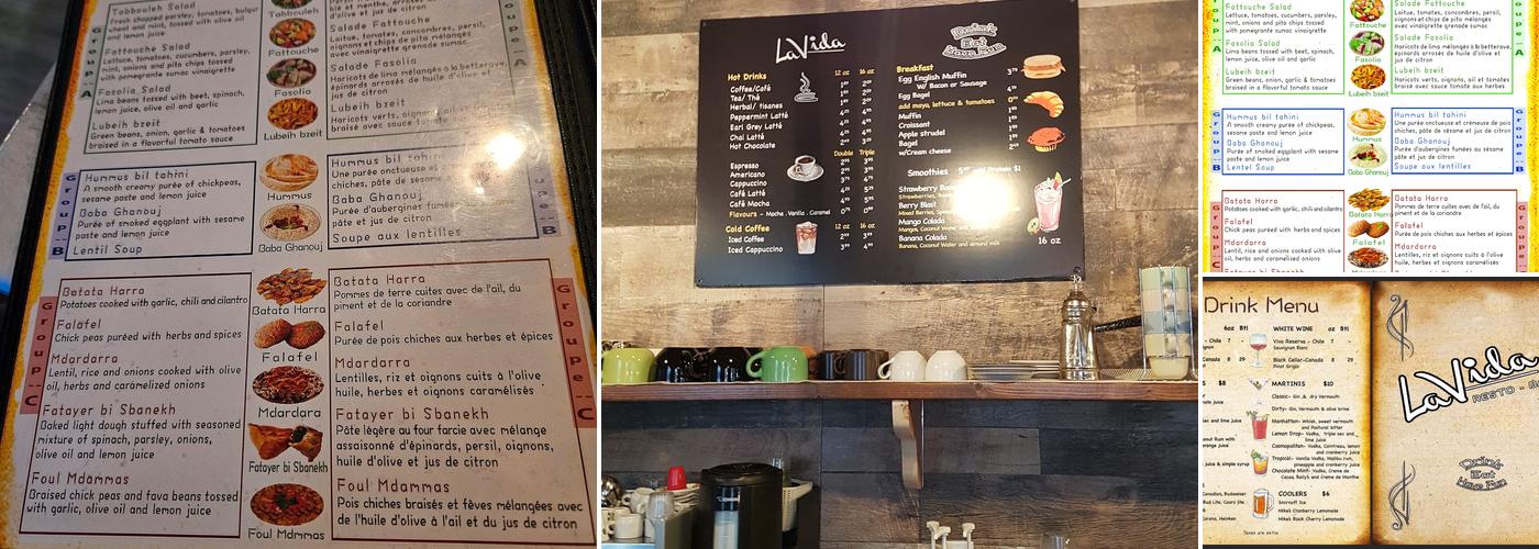 La Vida Resto-Bar Menu