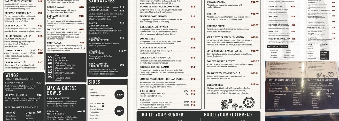 Kitchen 218 Menu