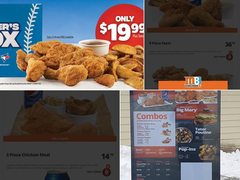 Mary Brown's Chicken & Taters Menu