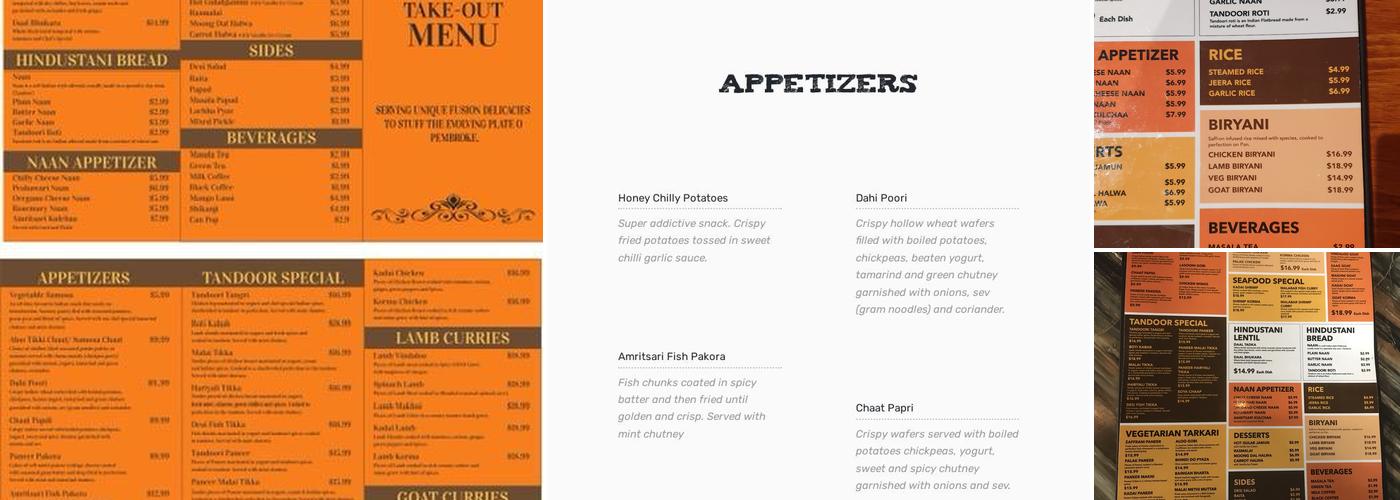 @ Zaffran Menu
