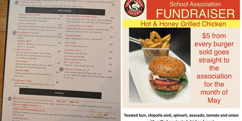 Trails Edge Tavern Menu