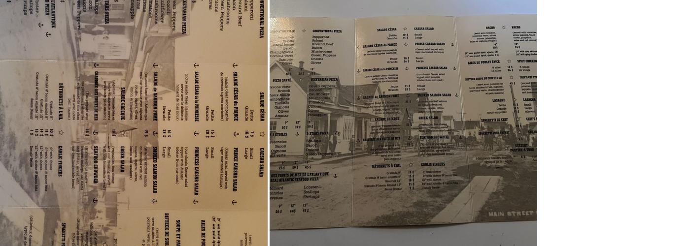 Restaurant Pizza 5 Etoiles Menu