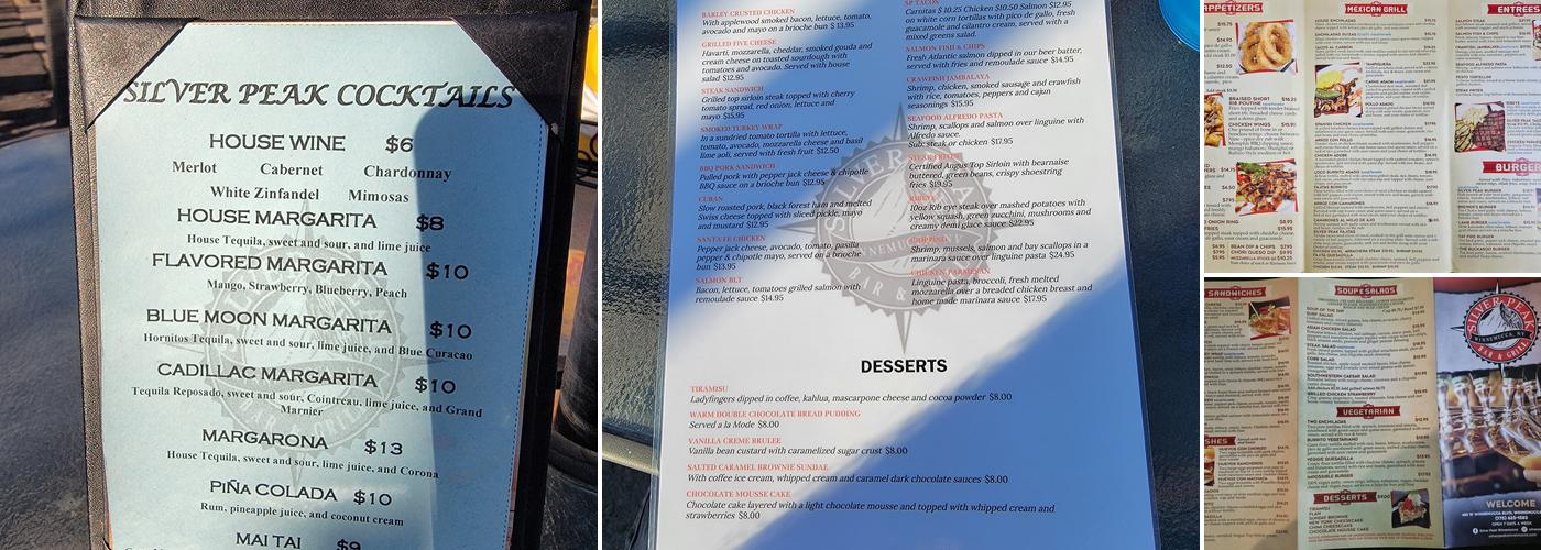Silver Peak Bar and Grill Winnemucca Menu