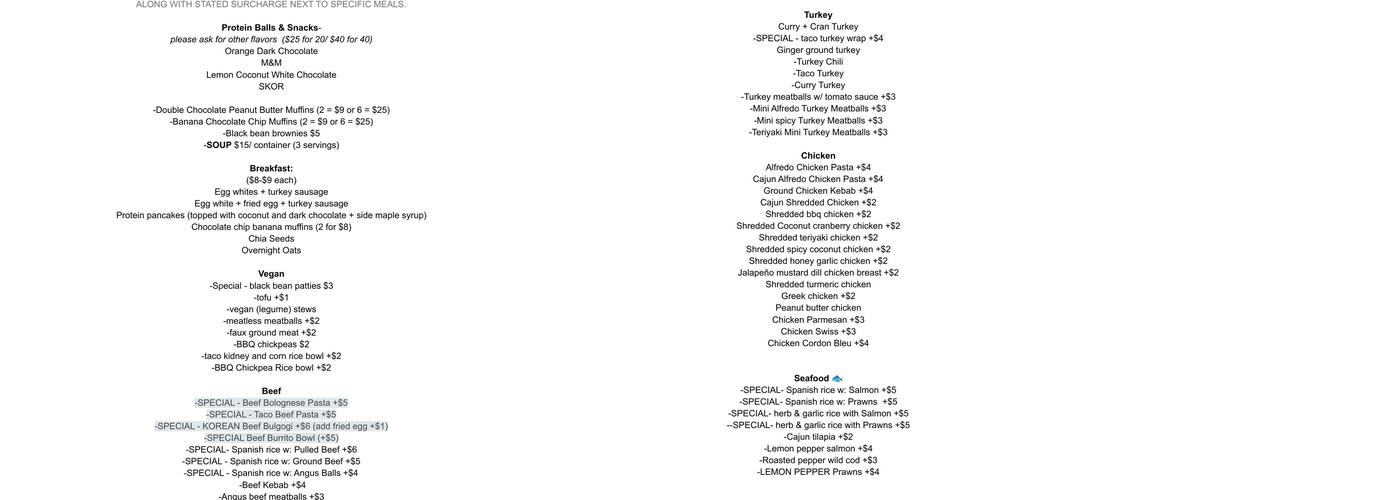 MealsAWeight Meal Prep & Catering Menu