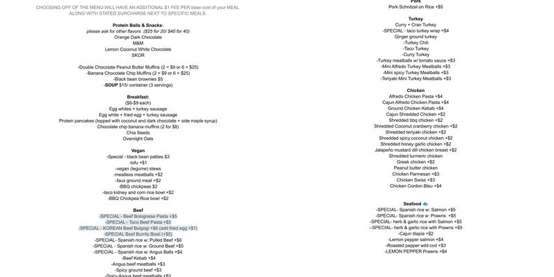 MealsAWeight Meal Prep & Catering Menu