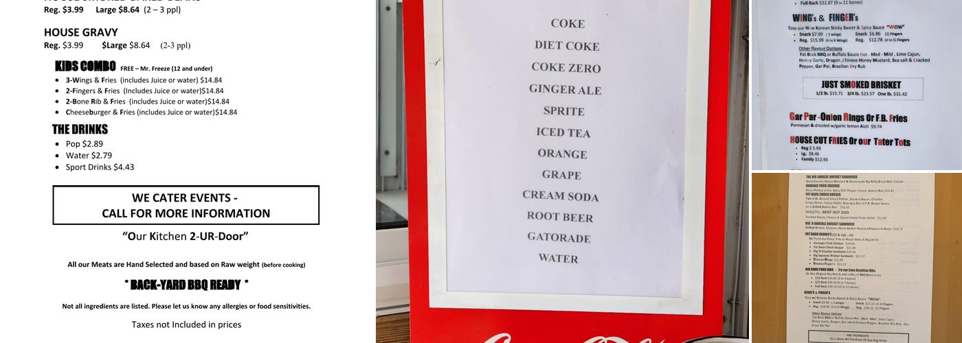 Fat Back BBQ Menu