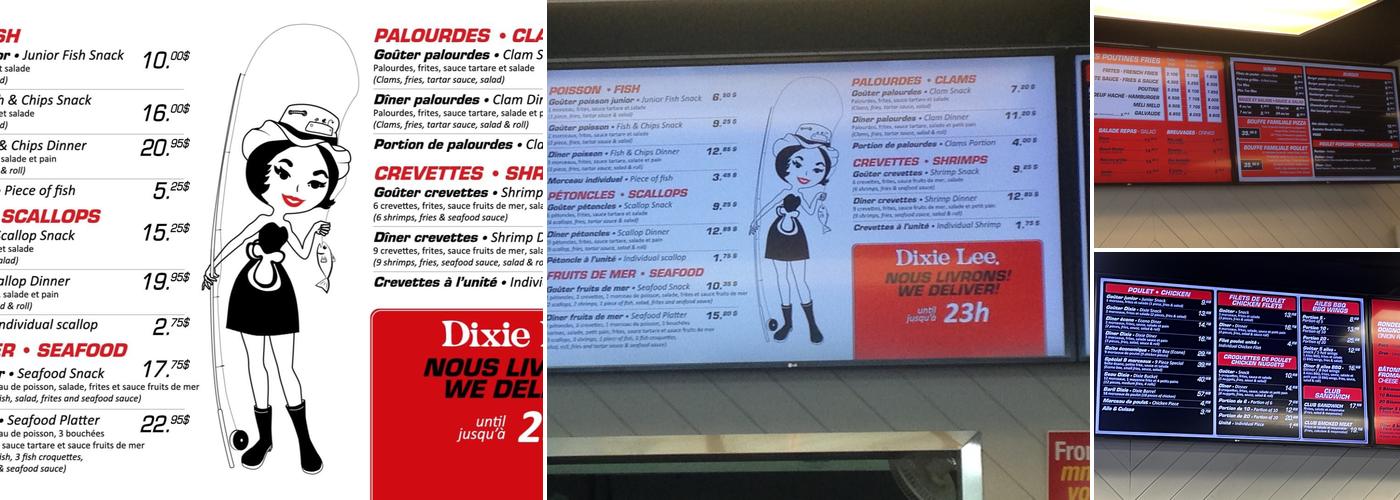 Dixie Lee Menu