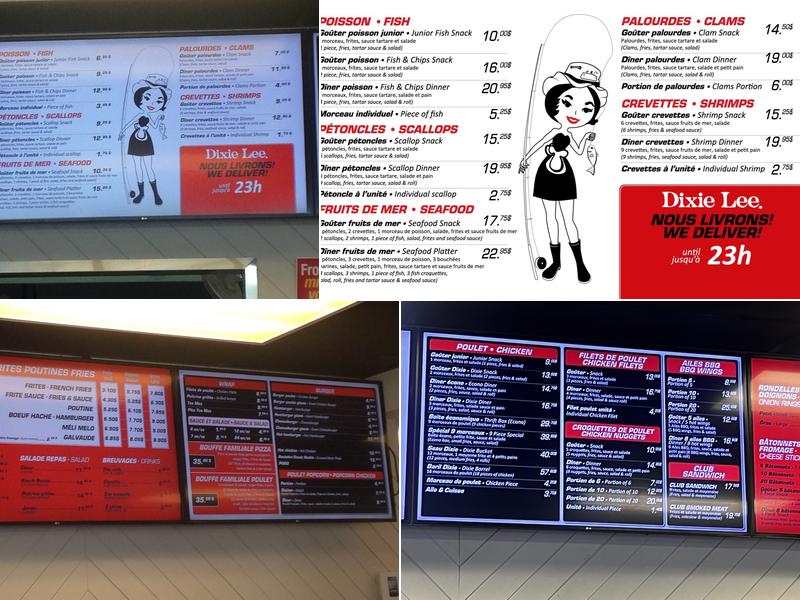 Dixie Lee Menu