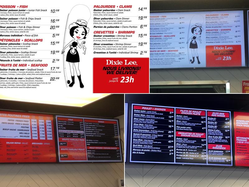 Dixie Lee Menu