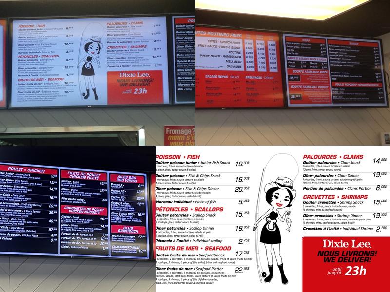 Dixie Lee Menu