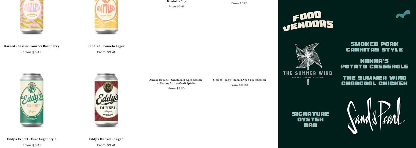 Prince Eddy's Brewing Co. Menu