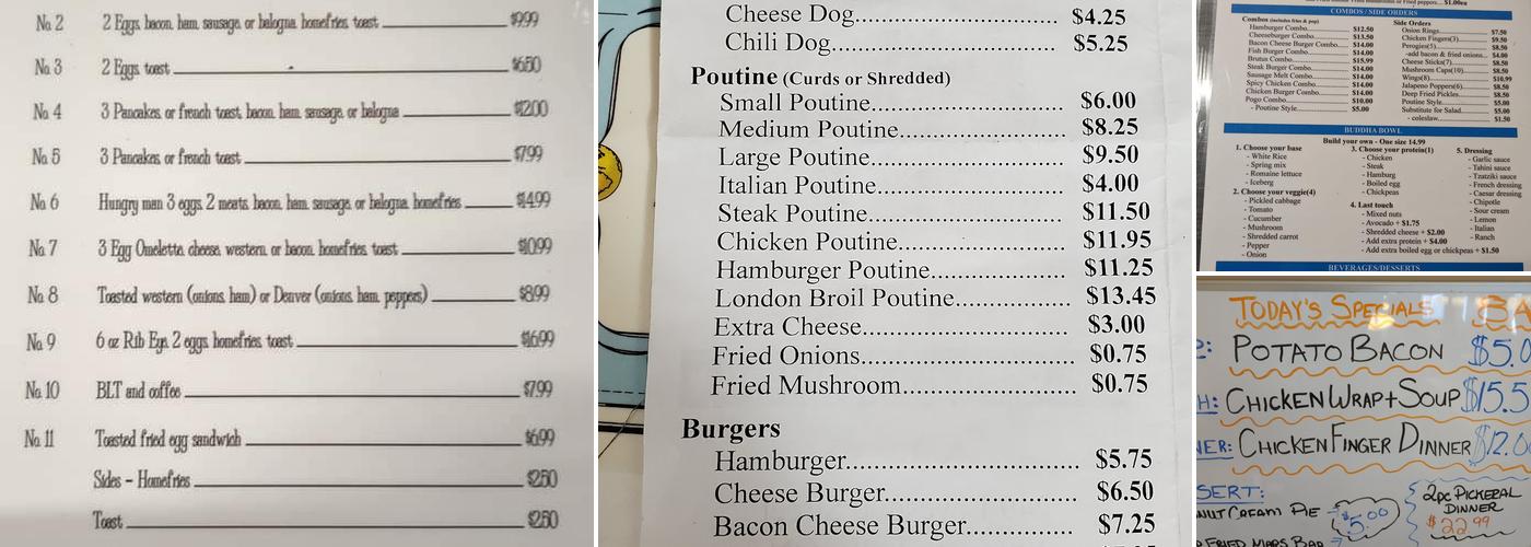 Brutus Express Inc Menu