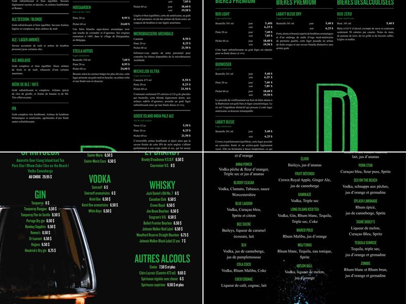 Dooly's Menu