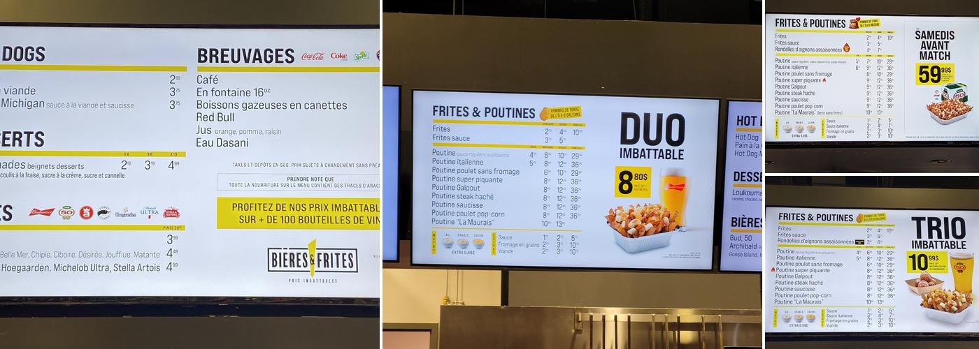 Bières & Frites Menu