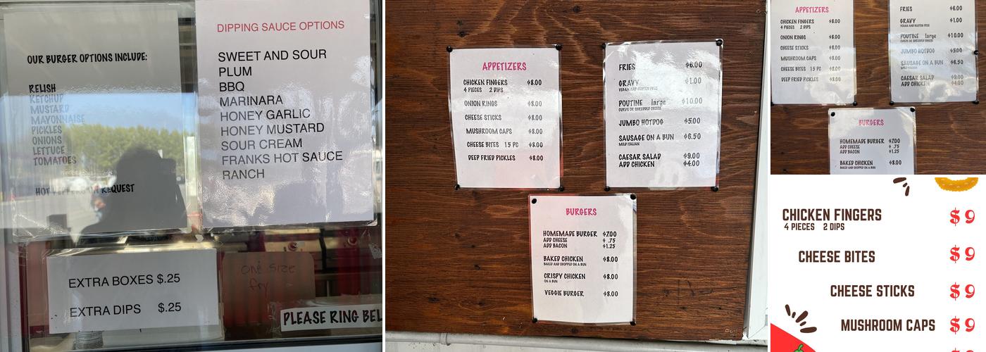 The Lunch Box Menu