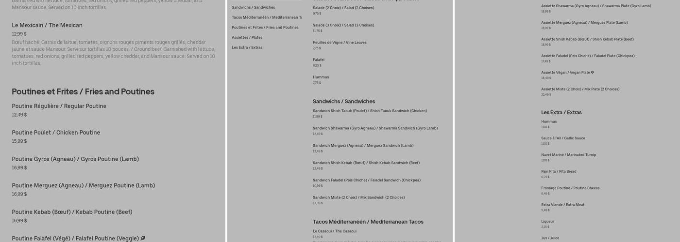 Mets Pour Emporter Cuisine De L'Inde Menu