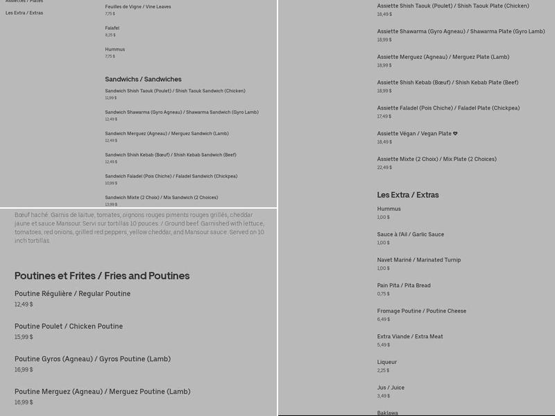 Mets Pour Emporter Cuisine De L'Inde Menu