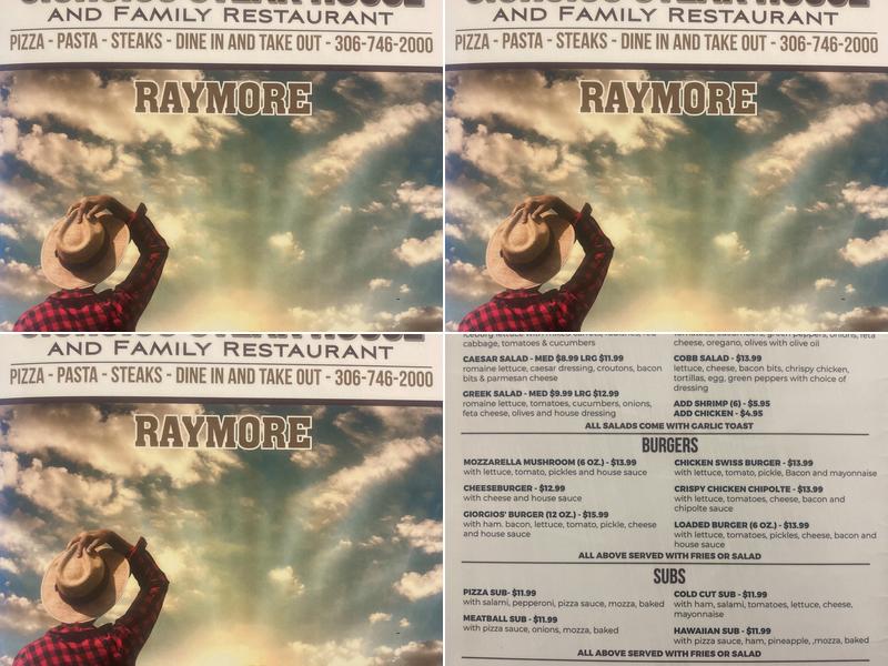 Giorgios Steak House and Family Restaurant Menu