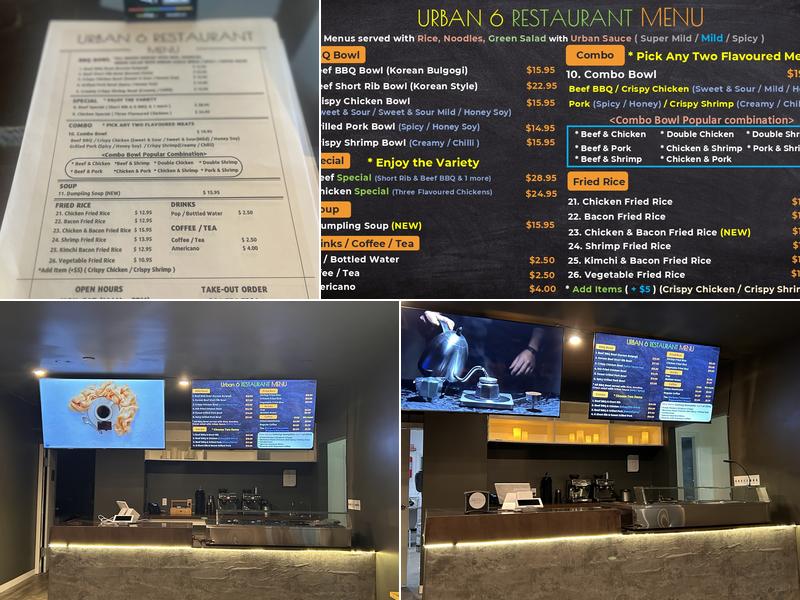 Urban 6 Restaurant (Coming soon) Menu