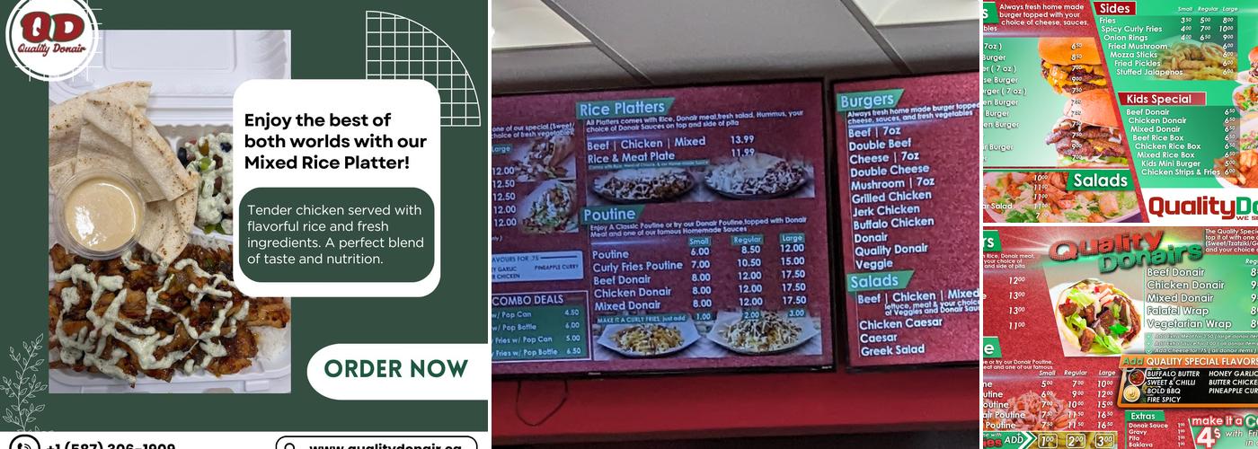 Quality Donair Menu