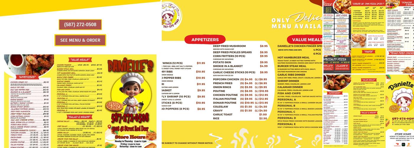 Danielle's Menu
