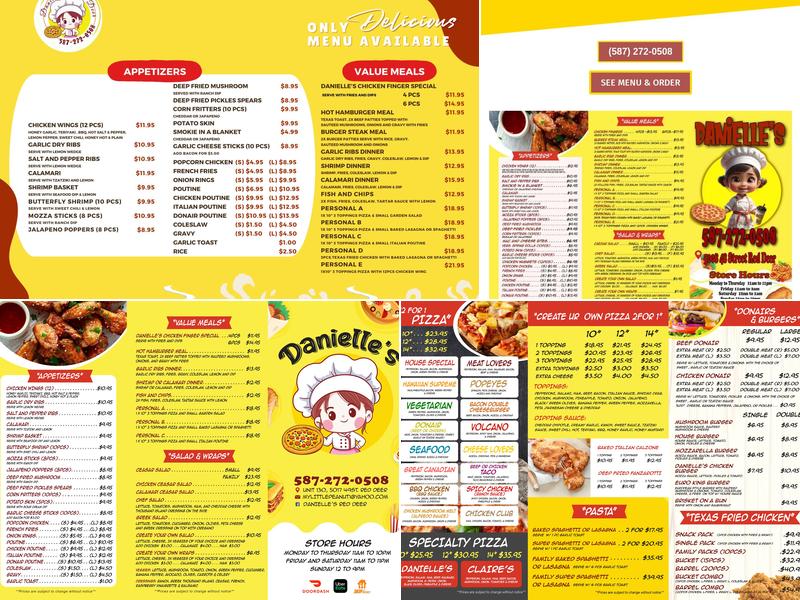 Danielle's Menu