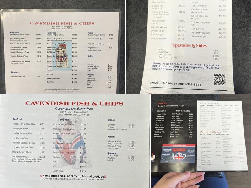 Cavendish Fish & Chips Menu