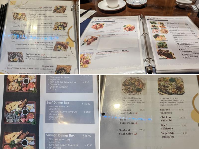 Arigato-2 Menu