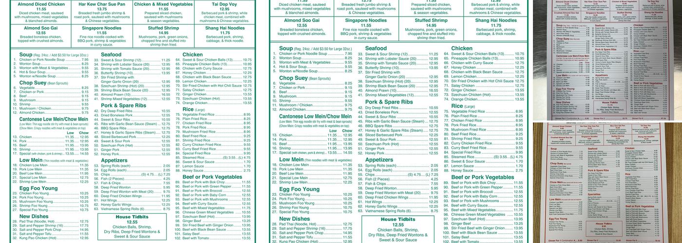 O B Kitchen Menu