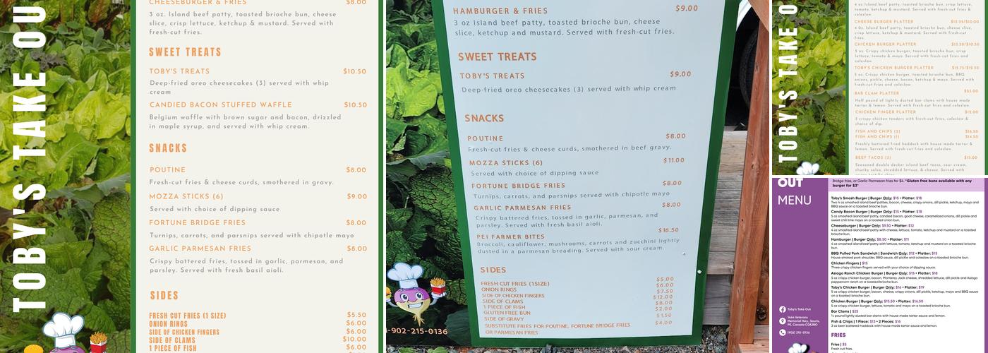 Toby’s Take-out Menu
