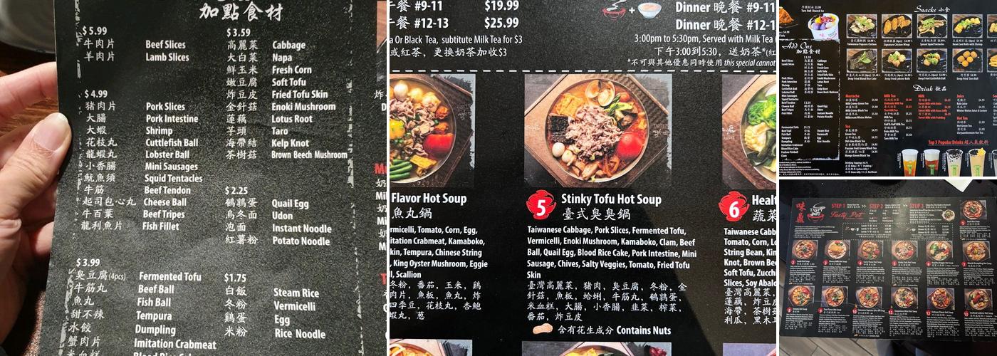 Tasty Pot Menu