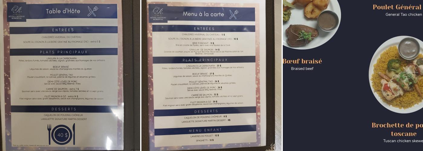 Restaurant L'Abordage Menu