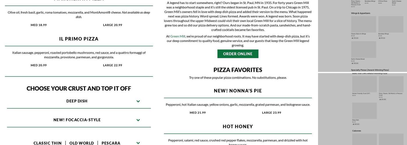 Green Mill On The Go Menu