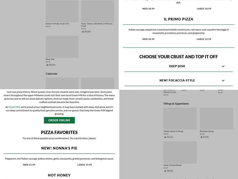 Green Mill On The Go Menu