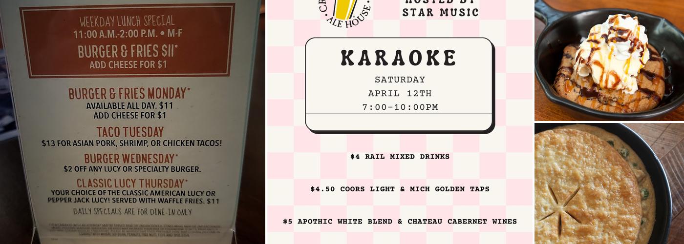 Crooked Pint Ale House Menu