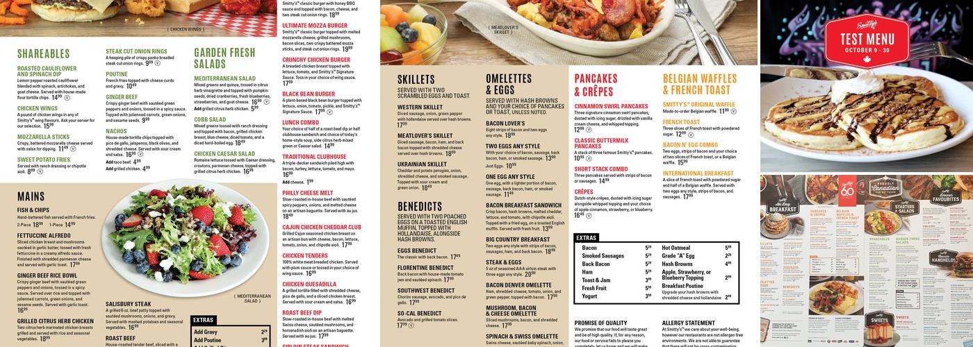 Smitty's Rycroft Menu