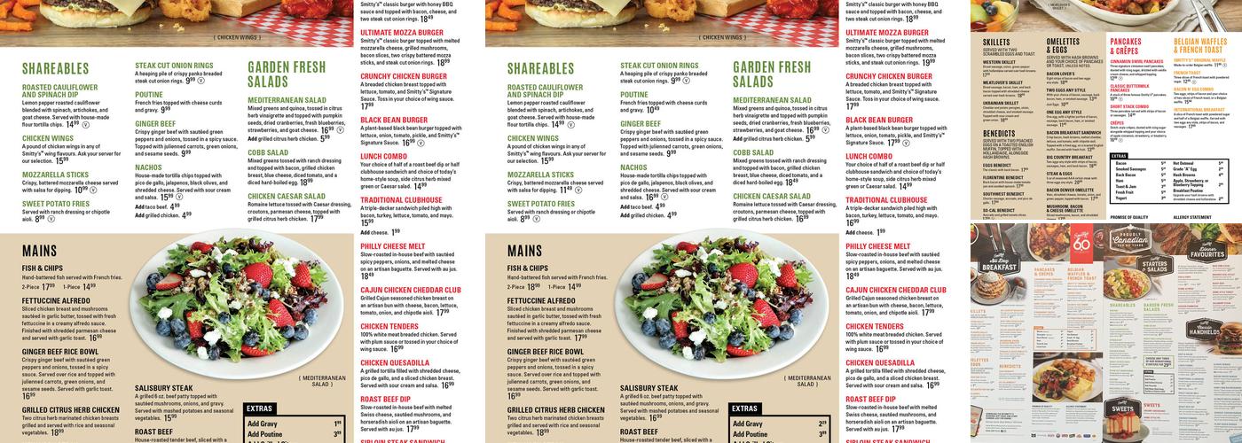 Smitty's Rycroft Menu