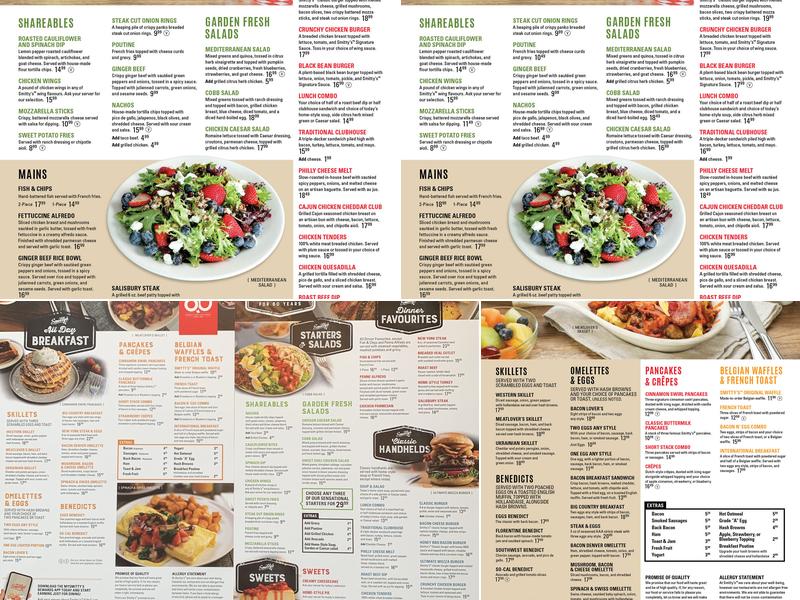 Smitty's Rycroft Menu