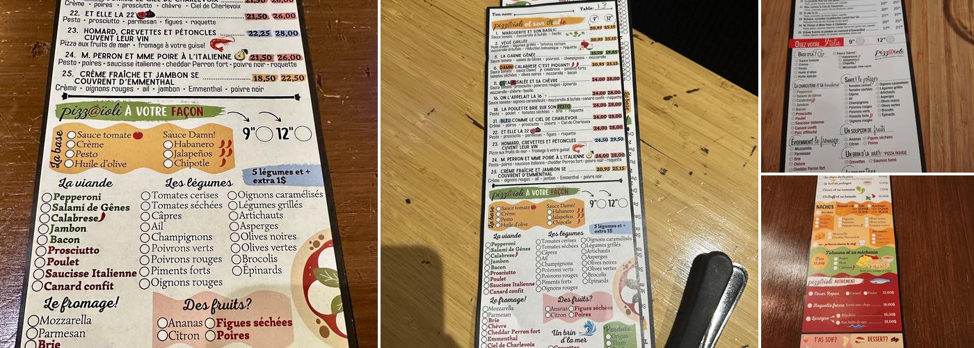 Pizzaioli Menu