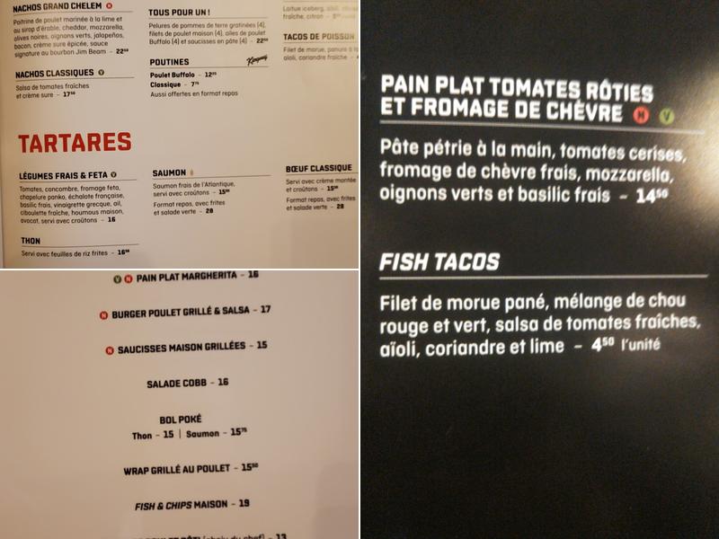 La Cage Menu
