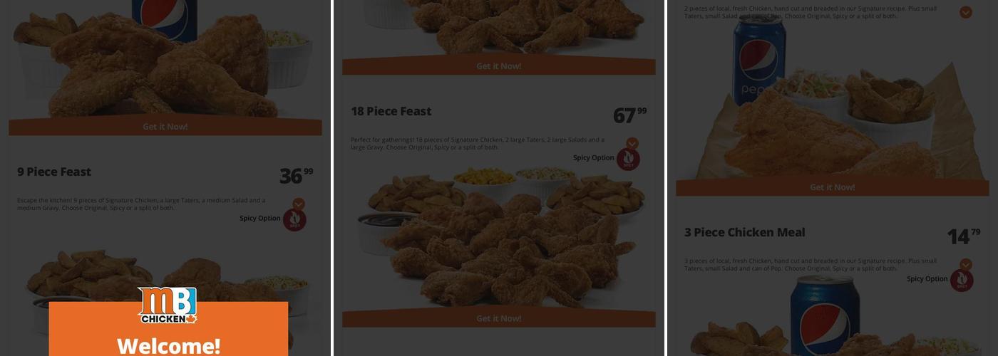 Mary Brown's Chicken & Taters Menu