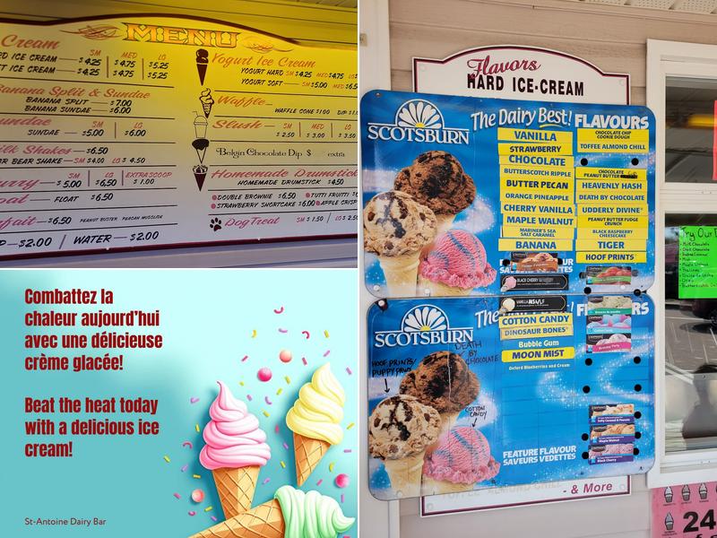 St Antoine Dairy Bar Menu